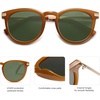 image:imageSOJOS Retro Round Polarized Sunglasses Womens Mens Classic Vintage Trendy Sunnies SJ2368Orangish BrownGreen
