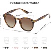image:imageSOJOS Retro Round Polarized Sunglasses for Women Men Classic Vintage Sunnies SJ2069Amber TortoiseBrown