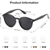 image:imageSOJOS Retro Round Polarized Sunglasses for Women Men Classic Vintage Sunnies SJ2069BlackGrey