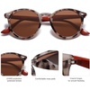 image:imageSOJOS Retro Round Polarized Sunglasses for Women Men Classic Vintage Sunnies SJ2069Brown TortoiseBrown