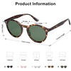 image:imageSOJOS Retro Round Polarized Sunglasses for Women Men Classic Vintage Sunnies SJ2069Brown TortoiseGreen