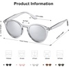 image:imageSOJOS Retro Round Polarized Sunglasses for Women Men Classic Vintage Sunnies SJ2069Clear GreySilver