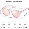 image:imageSOJOS Retro Round Polarized Sunglasses for Women Men Classic Vintage Sunnies SJ2069Clear PinkPink