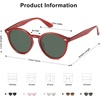 image:imageSOJOS Retro Round Polarized Sunglasses for Women Men Classic Vintage Sunnies SJ2069Dark RedGreen