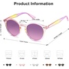 image:imageSOJOS Retro Round Polarized Sunglasses for Women Men Classic Vintage Sunnies SJ2069PinkPurple