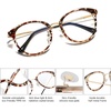 image:imageSOJOS Retro Round TR90 Blue Light Reading Glasses Womens Mens Readers Computer Glasses Eyewear Frame SJ9001C1 Bright Leopard Frame