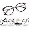 image:imageSOJOS Retro Round TR90 Blue Light Reading Glasses Womens Mens Readers Computer Glasses Eyewear Frame SJ9001C10 Grey Tortoise Frame