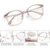 image:imageSOJOS Retro Round TR90 Blue Light Reading Glasses Womens Mens Readers Computer Glasses Eyewear Frame SJ9001C4 Clear Pink Frame