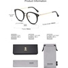 image:imageSOJOS Retro Round TR90 Blue Light Reading Glasses Womens Mens Readers Computer Glasses Eyewear Frame SJ9001C5 Black Frame