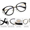 image:imageSOJOS Retro Round TR90 Blue Light Reading Glasses Womens Mens Readers Computer Glasses Eyewear Frame SJ9001C5 Black Frame