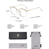 image:imageSOJOS Retro Round TR90 Blue Light Reading Glasses Womens Mens Readers Computer Glasses Eyewear Frame SJ9001C7 Clear Frame
