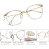 image:imageSOJOS Retro Round TR90 Blue Light Reading Glasses Womens Mens Readers Computer Glasses Eyewear Frame SJ9001C7 Clear Frame