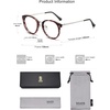 image:imageSOJOS Retro Round TR90 Blue Light Reading Glasses Womens Mens Readers Computer Glasses Eyewear Frame SJ9001C9 Purple Tortoise Frame