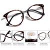 image:imageSOJOS Retro Round TR90 Blue Light Reading Glasses Womens Mens Readers Computer Glasses Eyewear Frame SJ9001C9 Purple Tortoise Frame