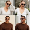 image:imageSOJOS Retro Rounded Square Polarized Sunglasses for Women MenTrendy Light Weight Frame UV400 Protected SJ2677Burgundy