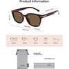 image:imageSOJOS Retro Rounded Square Polarized Sunglasses for Women MenTrendy Light Weight Frame UV400 Protected SJ2677Burgundy