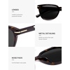 image:imageSOJOS Retro Rounded Square Polarized Sunglasses for Women MenTrendy Light Weight Frame UV400 Protected SJ2677Demi