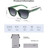 image:imageSOJOS Retro Rounded Square Polarized Sunglasses for Women MenTrendy Light Weight Frame UV400 Protected SJ2677Green