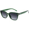 image:imageSOJOS Retro Rounded Square Polarized Sunglasses for Women MenTrendy Light Weight Frame UV400 Protected SJ2677Green