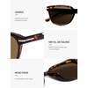 image:imageSOJOS Retro Rounded Square Polarized Sunglasses for Women MenTrendy Light Weight Frame UV400 Protected SJ2677Tortoise