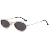 image:imageSOJOS Retro Skinny Oval Rhinestone Sunglasses for Women 90s Styles Bling Hippie Disco Trendy Sun Glasses Small Face SJ1205Black