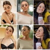 image:imageSOJOS Retro Skinny Oval Rhinestone Sunglasses for Women 90s Styles Bling Hippie Disco Trendy Sun Glasses Small Face SJ1205Black