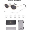 image:imageSOJOS Retro Skinny Oval Rhinestone Sunglasses for Women 90s Styles Bling Hippie Disco Trendy Sun Glasses Small Face SJ1205Black