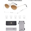 image:imageSOJOS Retro Skinny Oval Rhinestone Sunglasses for Women 90s Styles Bling Hippie Disco Trendy Sun Glasses Small Face SJ1205Brown