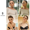 image:imageSOJOS Retro Skinny Oval Rhinestone Sunglasses for Women 90s Styles Bling Hippie Disco Trendy Sun Glasses Small Face SJ1205Brown