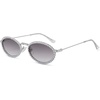 image:imageSOJOS Retro Skinny Oval Rhinestone Sunglasses for Women 90s Styles Bling Hippie Disco Trendy Sun Glasses Small Face SJ1205Grey