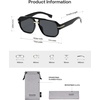 image:imageSOJOS Retro Square Aviator Sunglasses for Women Men 80s 90s Vintage Trendy Polarized Aviators SJ2692BlackGrey