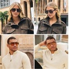 image:imageSOJOS Retro Square Aviator Sunglasses for Women Men 80s 90s Vintage Trendy Polarized Aviators SJ2692BlackLight Yellow Tint