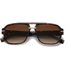 image:imageSOJOS Retro Square Aviator Sunglasses for Women Men 80s 90s Vintage Trendy Polarized Aviators SJ2692Brown TortoiseGradient Brown