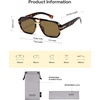 image:imageSOJOS Retro Square Aviator Sunglasses for Women Men 80s 90s Vintage Trendy Polarized Aviators SJ2692TortoiseDark Brown