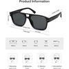 image:imageSOJOS Retro Square Polarized Aviator Sunglasses Womens Mens Trendy Aviators Shades SJ2604BlackGrey