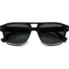 image:imageSOJOS Retro Square Polarized Aviator Sunglasses Womens Mens Trendy Aviators Shades SJ2604BlackGrey