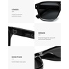 image:imageSOJOS Retro Square Polarized Aviator Sunglasses Womens Mens Trendy Aviators Shades SJ2604BlackGrey