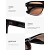 image:imageSOJOS Retro Square Polarized Aviator Sunglasses Womens Mens Trendy Aviators Shades SJ2604BlackLight Brown