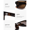 image:imageSOJOS Retro Square Polarized Aviator Sunglasses Womens Mens Trendy Aviators Shades SJ2604Brown TortoiseBrown