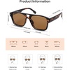 image:imageSOJOS Retro Square Polarized Aviator Sunglasses Womens Mens Trendy Aviators Shades SJ2604Brown TortoiseBrown