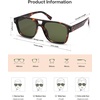 image:imageSOJOS Retro Square Polarized Aviator Sunglasses Womens Mens Trendy Aviators Shades SJ2604Brown TortoiseDark Green