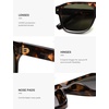 image:imageSOJOS Retro Square Polarized Aviator Sunglasses Womens Mens Trendy Aviators Shades SJ2604Brown TortoiseDark Green
