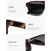 image:imageSOJOS Retro Square Polarized Aviator Sunglasses Womens Mens Trendy Aviators Shades SJ2604Dark TortoiseGrey