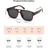 image:imageSOJOS Retro Square Polarized Aviator Sunglasses Womens Mens Trendy Aviators Shades SJ2604Dark TortoiseGrey