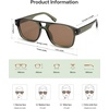 image:imageSOJOS Retro Square Polarized Aviator Sunglasses Womens Mens Trendy Aviators Shades SJ2604GreenBrown