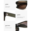 image:imageSOJOS Retro Square Polarized Aviator Sunglasses Womens Mens Trendy Aviators Shades SJ2604GreenBrown