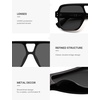 image:imageSOJOS Retro Square Polarized Aviator Sunglasses Womens Mens Trendy Vintage Aviators Shades SJ2613BlackGrey