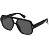 image:imageSOJOS Retro Square Polarized Aviator Sunglasses Womens Mens Trendy Vintage Aviators Shades SJ2613BlackGrey