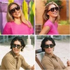 image:imageSOJOS Retro Square Polarized Aviator Sunglasses Womens Mens Trendy Vintage Aviators Shades SJ2613Dark BrownLight Blue Tint