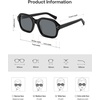 image:imageSOJOS Retro Square Polarized Sunglasses Women Men Classic Hexagonal Sun Glasses Acetate Rivets Shades CoconutBlackGrey